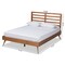 Baxton Studio Shiro Mid-Century Modern Ash Walnut Finished Wood Full Size Platform Bed 182-11105-9407-Zoro - alternate 9